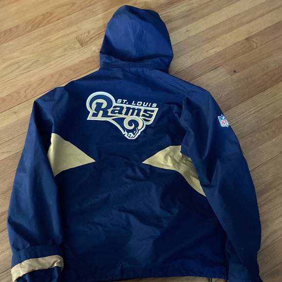 Rams Reebok Navy and Beige Hooded Jacket size XL - Picture 5 of 7